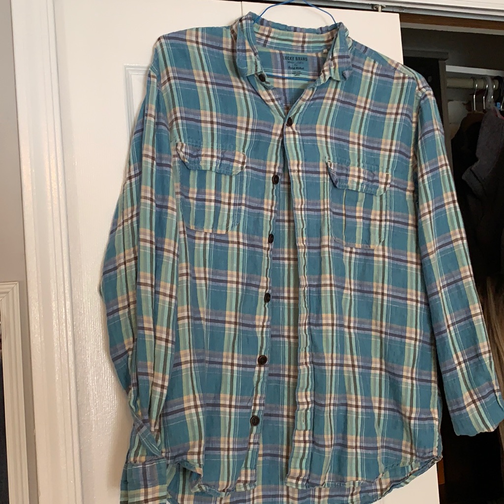 3 For 45 Mens Lucky Brand Button Up Shirt Large 3 For 45 Mens Lucky Brand Button Up Shirt Large